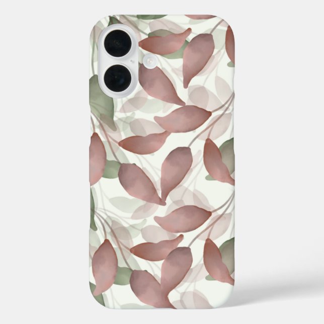 Watercolor Leaf Phone Case  (Back)