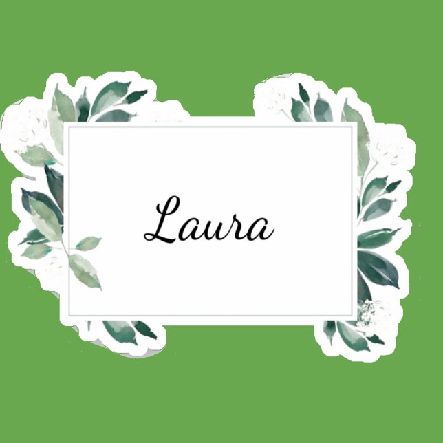 Watercolor Leafy green botanical  Sticker (Creator Uploaded)