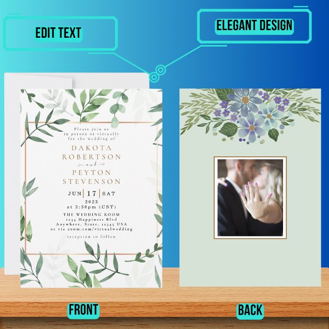 Watercolor Leaves 04a Wedding Invitation (Please enjoy our design and see the others in the collection.)