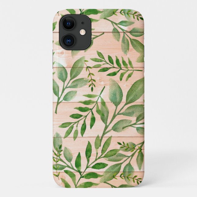 Watercolor Leaves Case-Mate iPhone Case (Back)