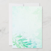 Watercolor Leaves EAT Drink & Be Married Wedding I Invitation (Back)