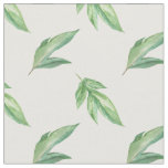watercolor leaves fabric