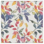 Watercolor leaves fabric