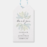 Watercolor Leaves In Green Hues Wedding Gift Tags at Zazzle