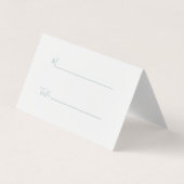 Watercolor Leaves Monogram Wedding Place Cards (Front)