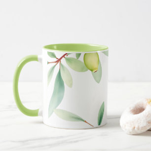 Watercolor Leaves Mug – Soft Botanical Design