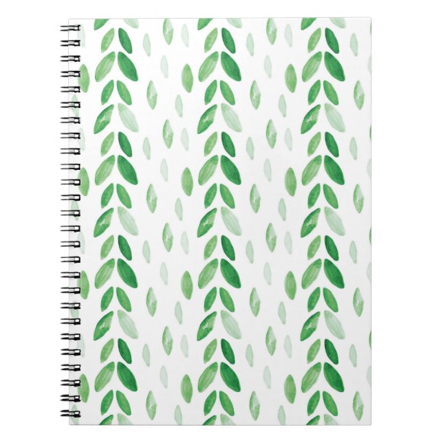 watercolor leaves notebook (Front)