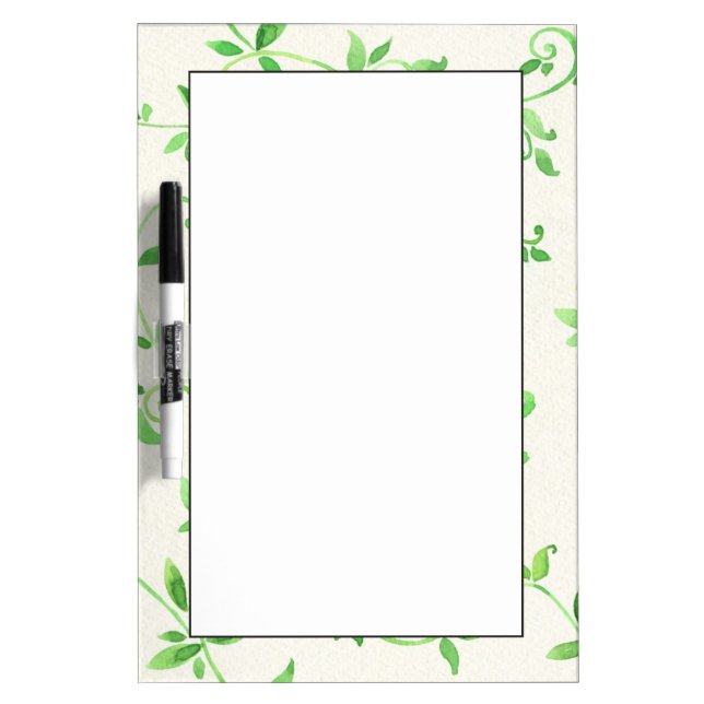 Watercolor leaves pattern Dry-Erase board (Front)