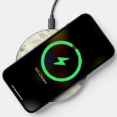 Watercolor Leaves Pattern Personalized Photo Wireless Charger (Phone)
