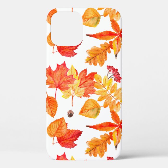 Watercolor leaves seamless pattern Case-Mate iPhone case (Back)
