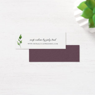 Watercolor Leaves Wedding Website RSVP