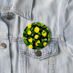 Watercolor Lemon 2 Button