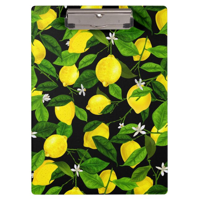 Watercolor Lemon 2 Clipboard (Front)