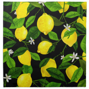 Watercolor Lemon 2 Cloth Napkin