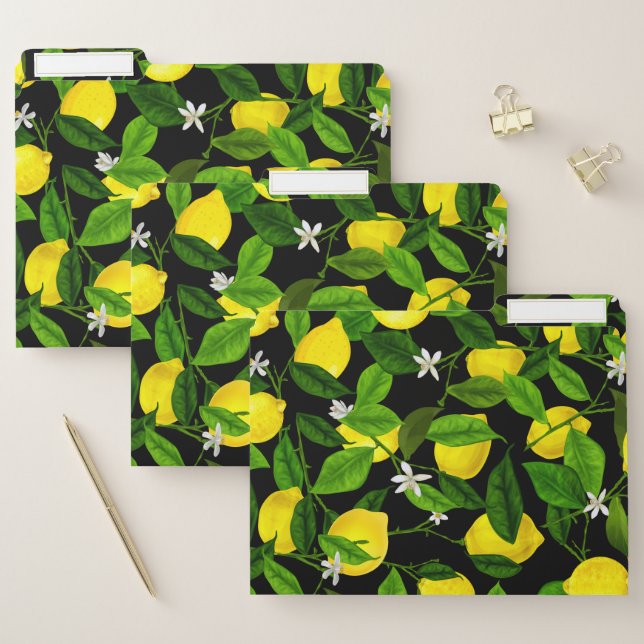 Watercolor Lemon 2 File Folder (Set)