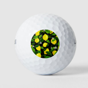 Watercolor Lemon 2 Golf Balls