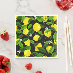 Watercolor Lemon 2 Napkins