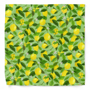 Watercolor Lemon 3 Bandana