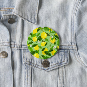Watercolor Lemon 3 Button