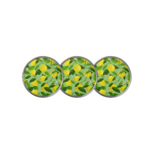 Watercolor Lemon 3 Golf Ball Marker
