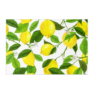 Watercolor Lemon Acrylic Print