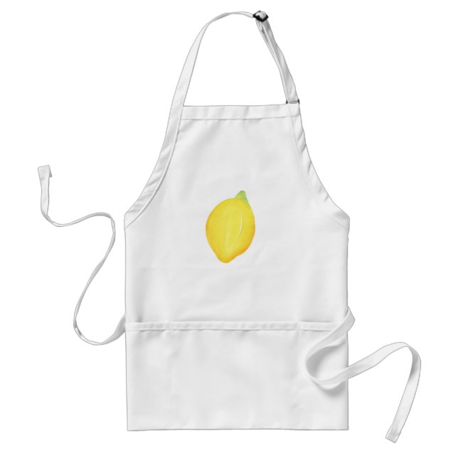 Watercolor Lemon   Adult Apron (Front)