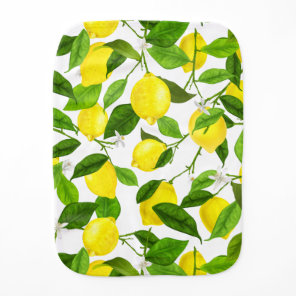 Watercolor Lemon  Baby Burp Cloth
