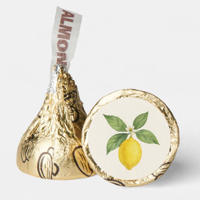 Watercolor Lemon Birthday Hershey®'s Kisses® (Front)