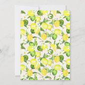Watercolor Lemon Blossom Wreath Sweet 16 Party Invitation (Back)