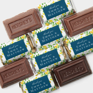 Watercolor Lemon Blue & White Hershey's Miniatures