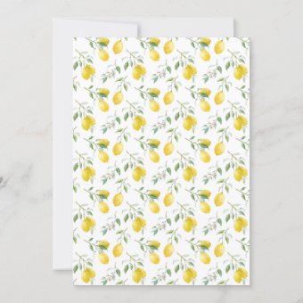 Watercolor Lemon Bouquet Summer Bridal Shower Invitation | Zazzle