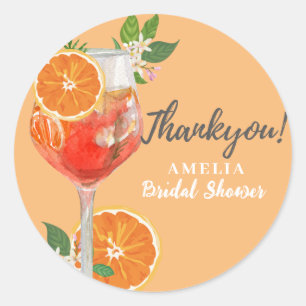 Watercolor Lemon citrus Fruits Bridal shower  Classic Round Sticker