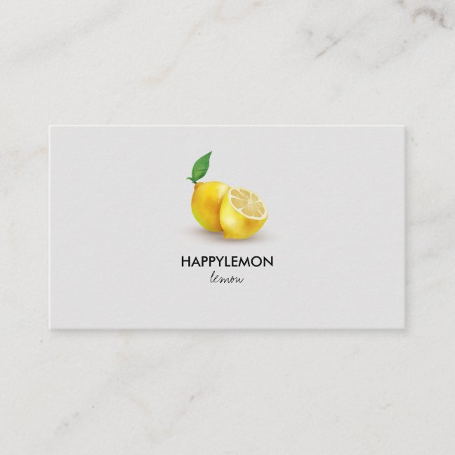 Watercolor Lemon citrus lime Business Card