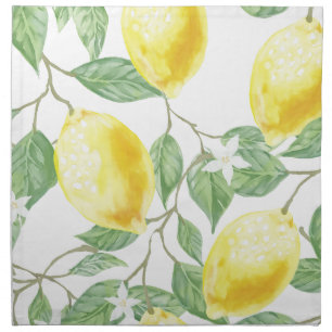Watercolor Lemon Cloth Napkin