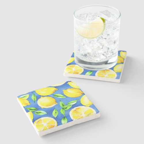Watercolor Lemon Coasters