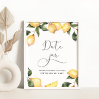 Watercolor Lemon date night ideas. Date jar bridal