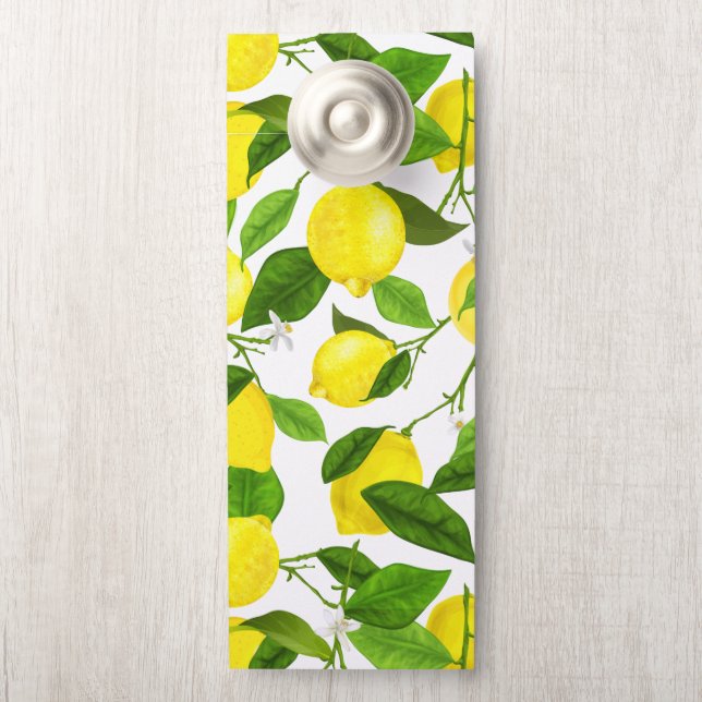Watercolor Lemon Door Hanger (On Knob)