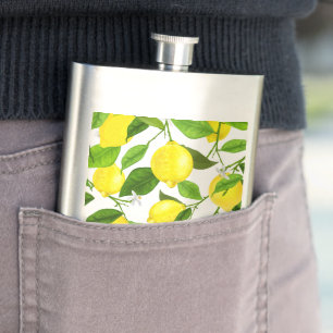 Watercolor Lemon Flask