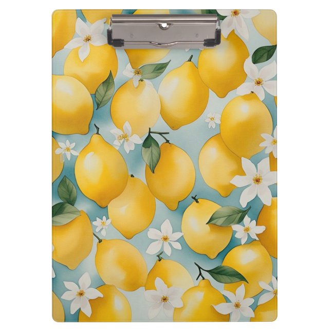 Watercolor Lemon/fruit  Clipboard (Front)