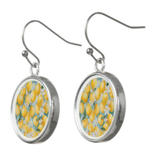 Watercolor Lemon/fruit  Earrings