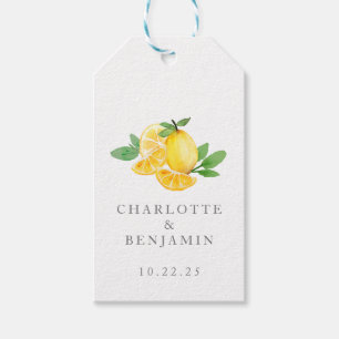 Watercolor Lemon Fruit Personalized Gift Tags