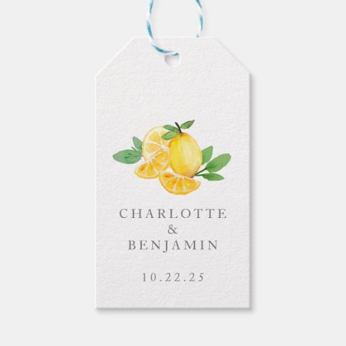 Watercolor Lemon Fruit Personalized  Gift Tags