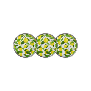 Watercolor Lemon Golf Ball Marker