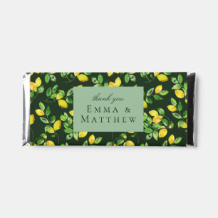 Watercolor Lemon Green Hershey Bar Favors