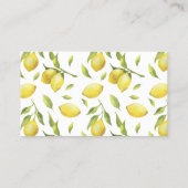 Watercolor Lemon Greenery Garland Registry Card | Zazzle