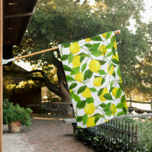 Watercolor Lemon House Flag
