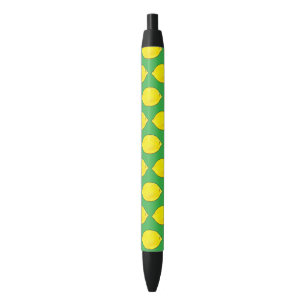 watercolor lemon in green pen