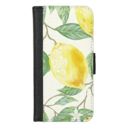 Watercolor Lemon iPhone 8/7 Wallet Case
