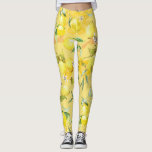 Watercolor lemon IV Leggings<br><div class="desc">Watercolor lemon IV</div>