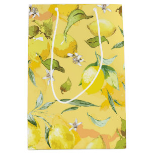 Watercolor lemon IV Medium Gift Bag